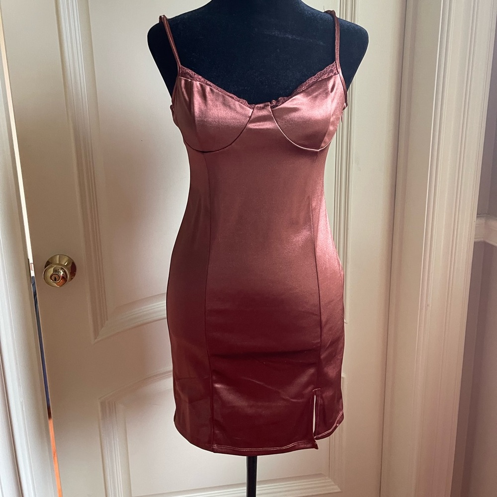 Womens brown bodycon dress